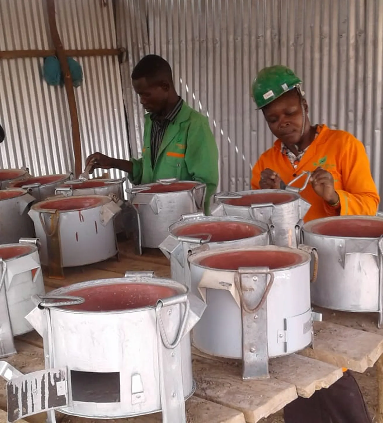 Women producing cookstoves 