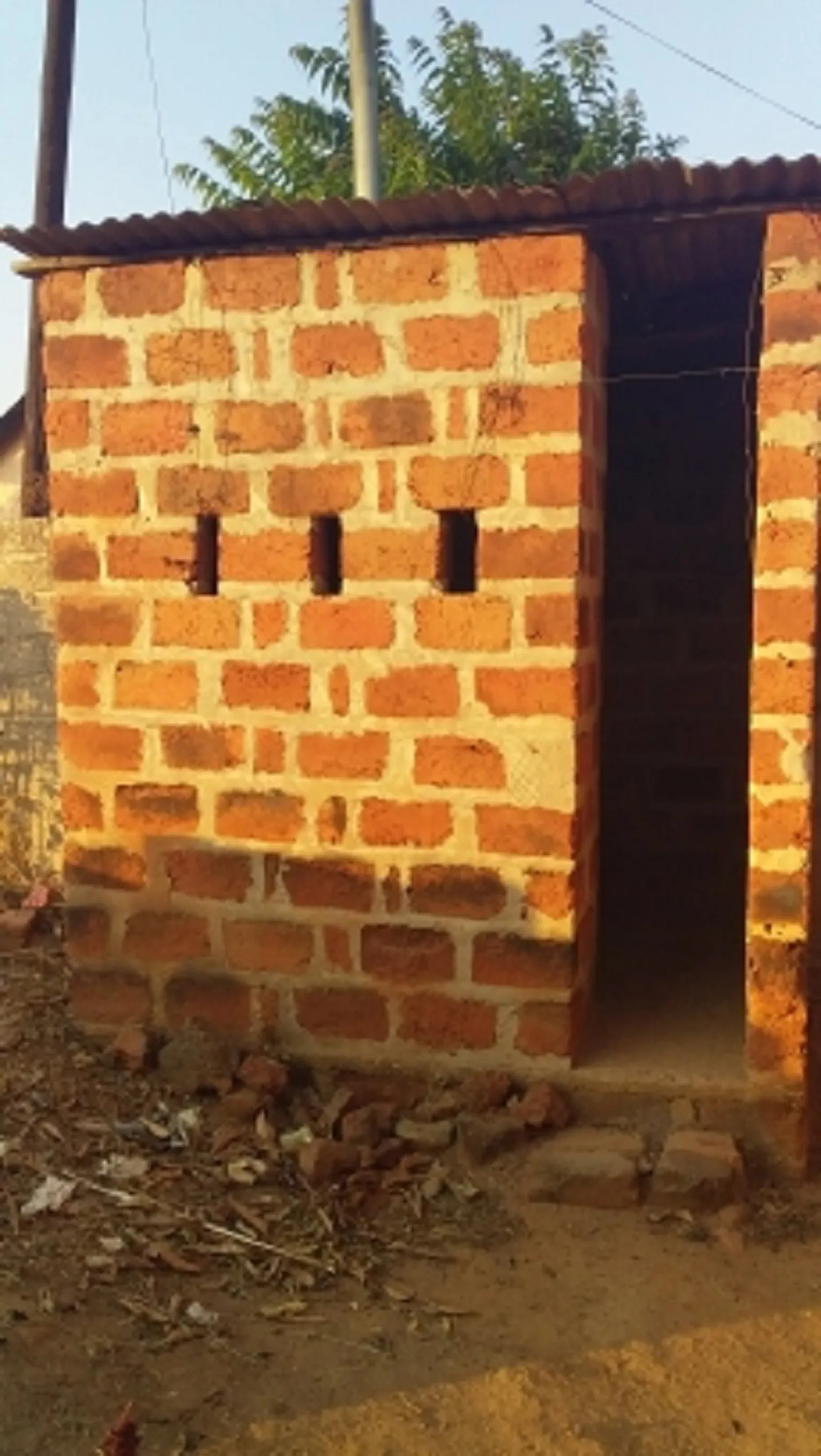 A lined toilet in Kabwe