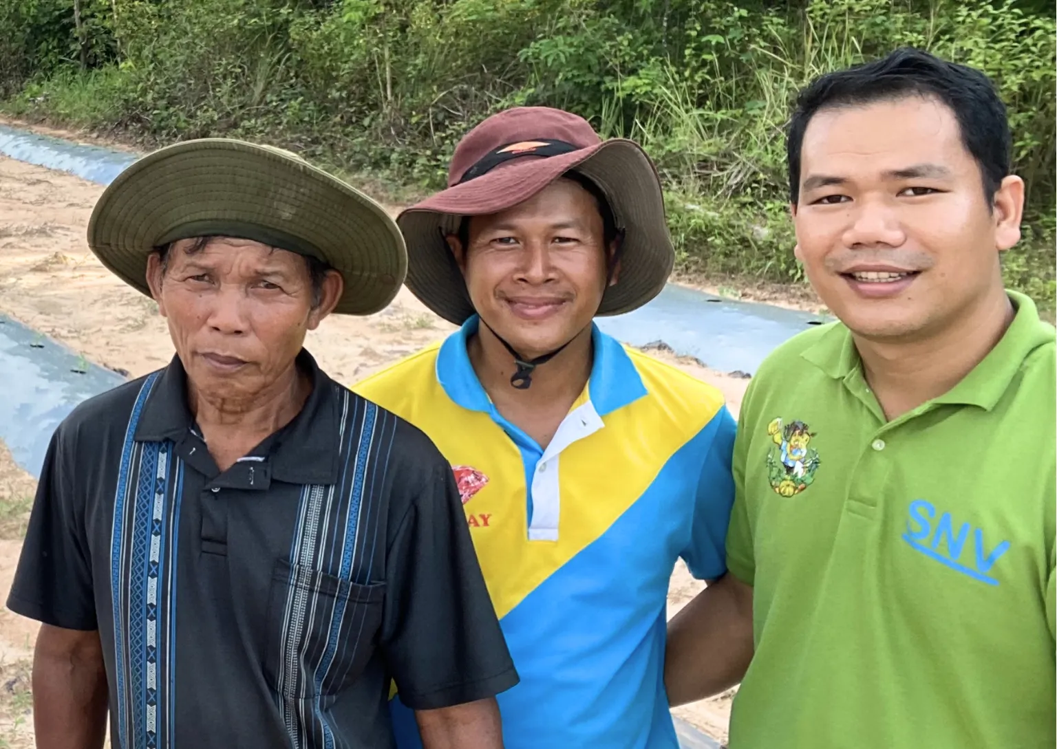 Mr. Yum and colleagues from CHAIN project pose for a photo