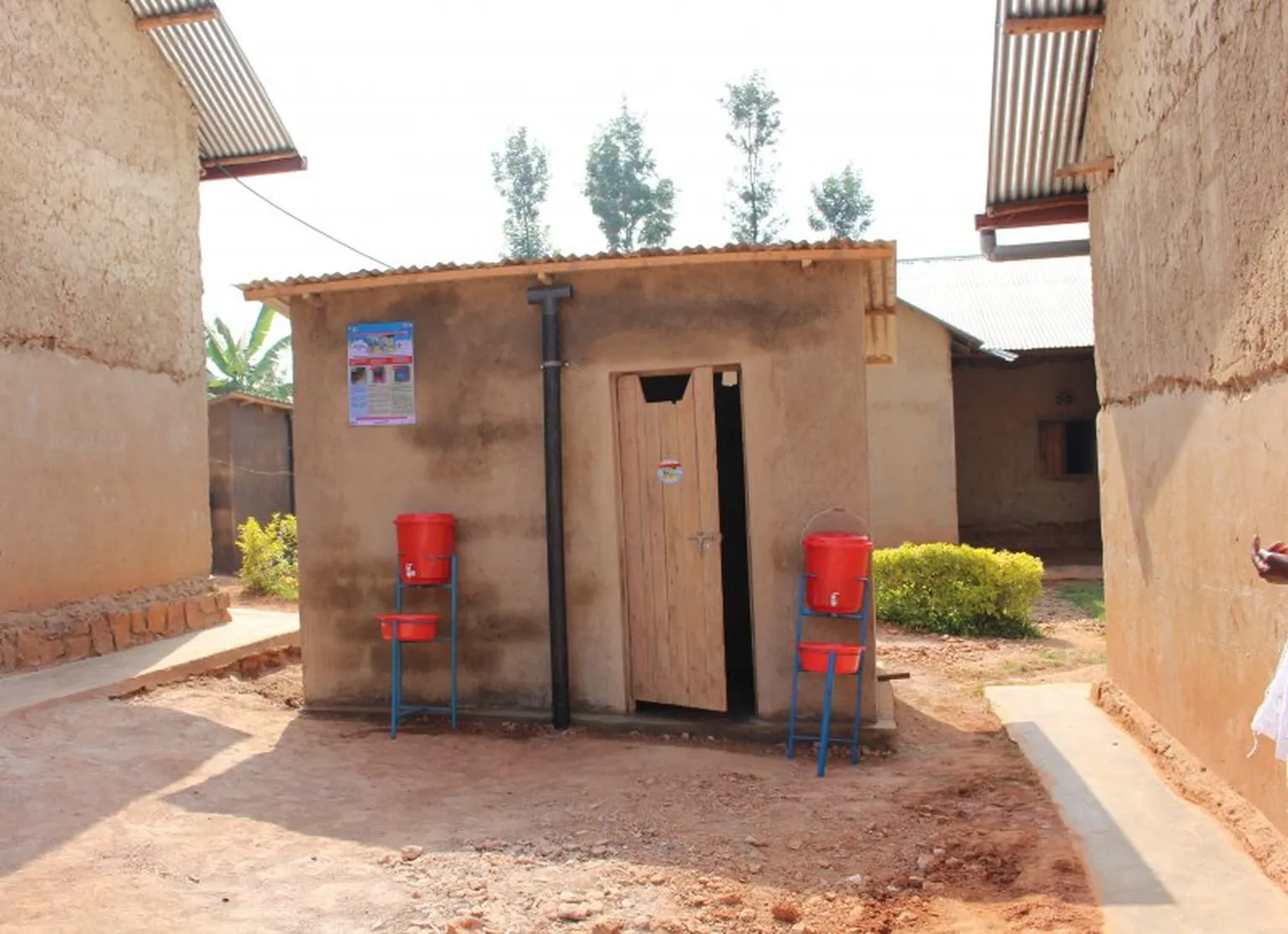 One of the double pit latrine constructed by Isuku Iwacu in Taba Village. 