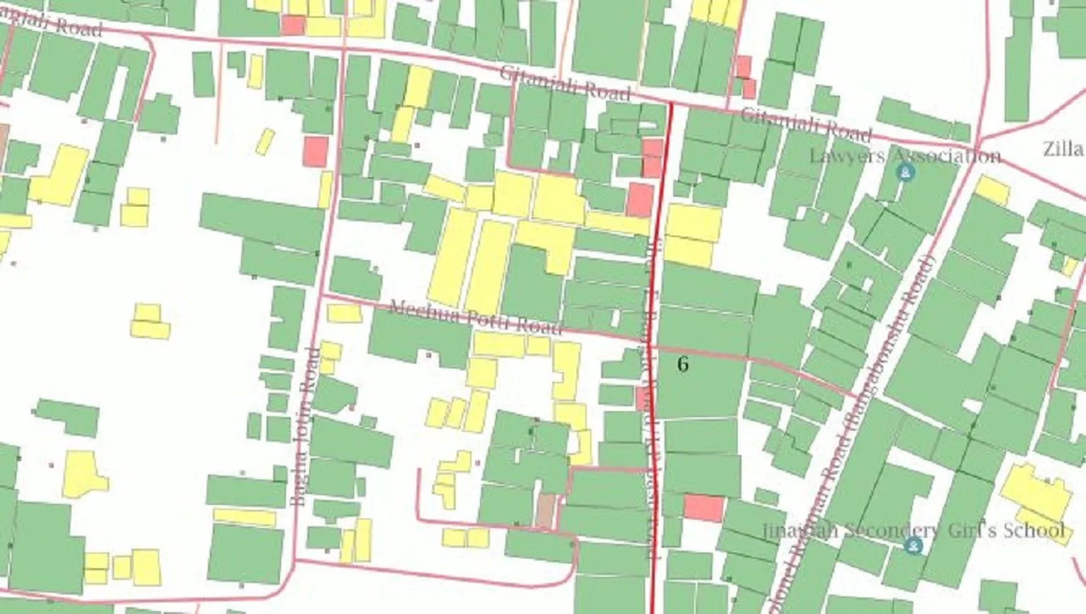 IMIS results with info on building structure, roads, containment types, etc.