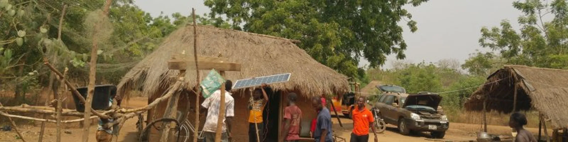 CEESD installing a standalone solar system in a household in Faso Battor.