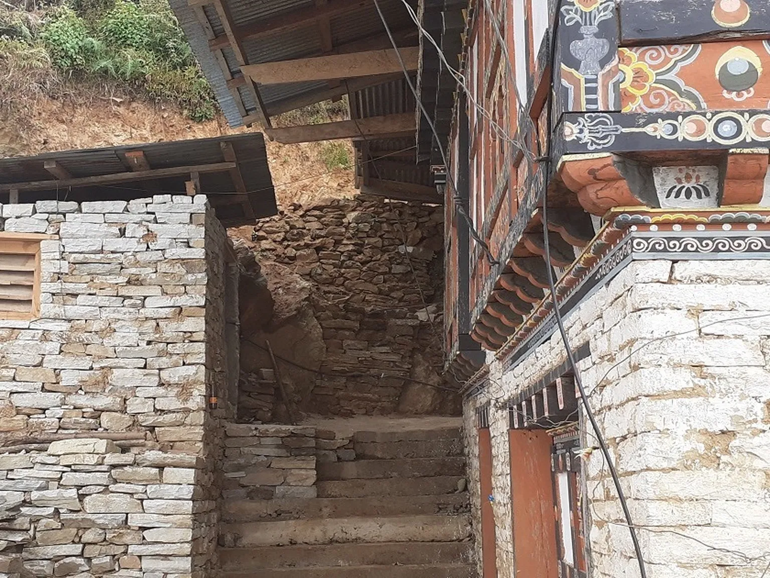 Exterior of toilet in construction