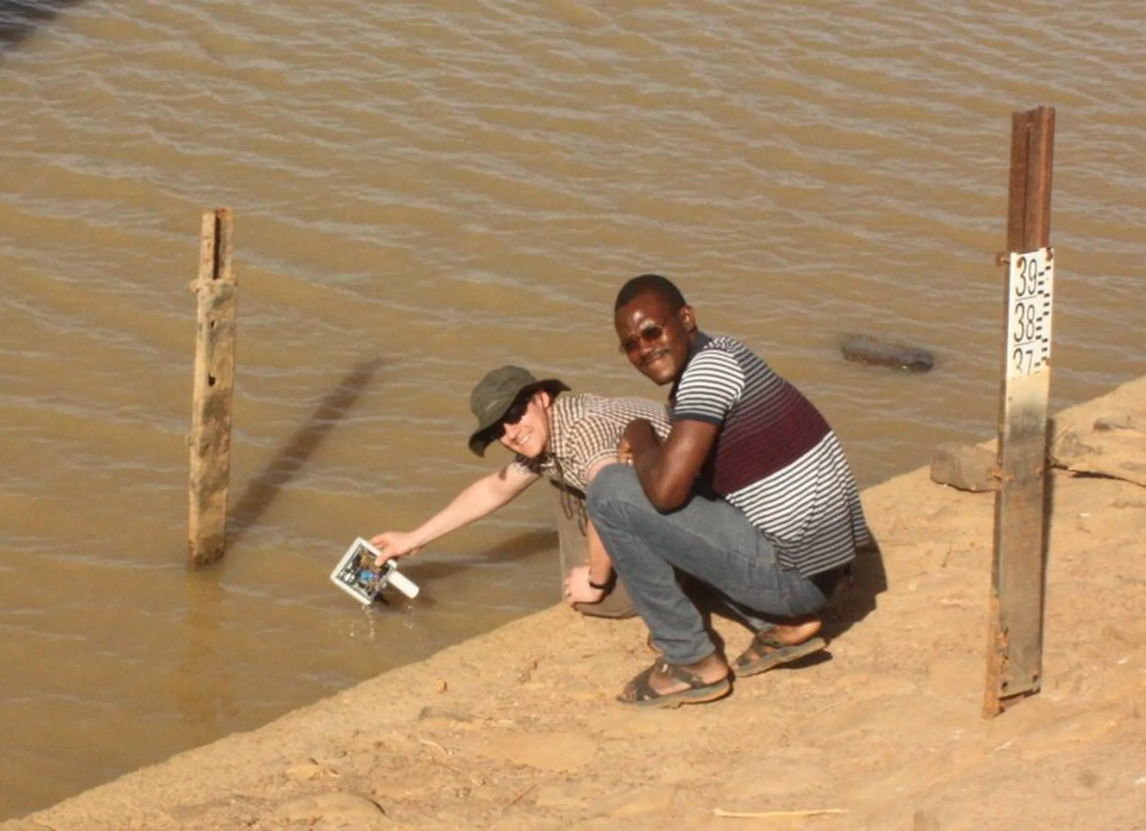 Gathering water reservoir data in the field