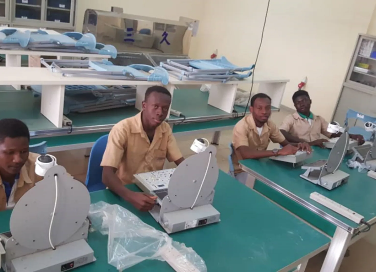 Students during practical session of Professional Baccalaureate in Solar Energy