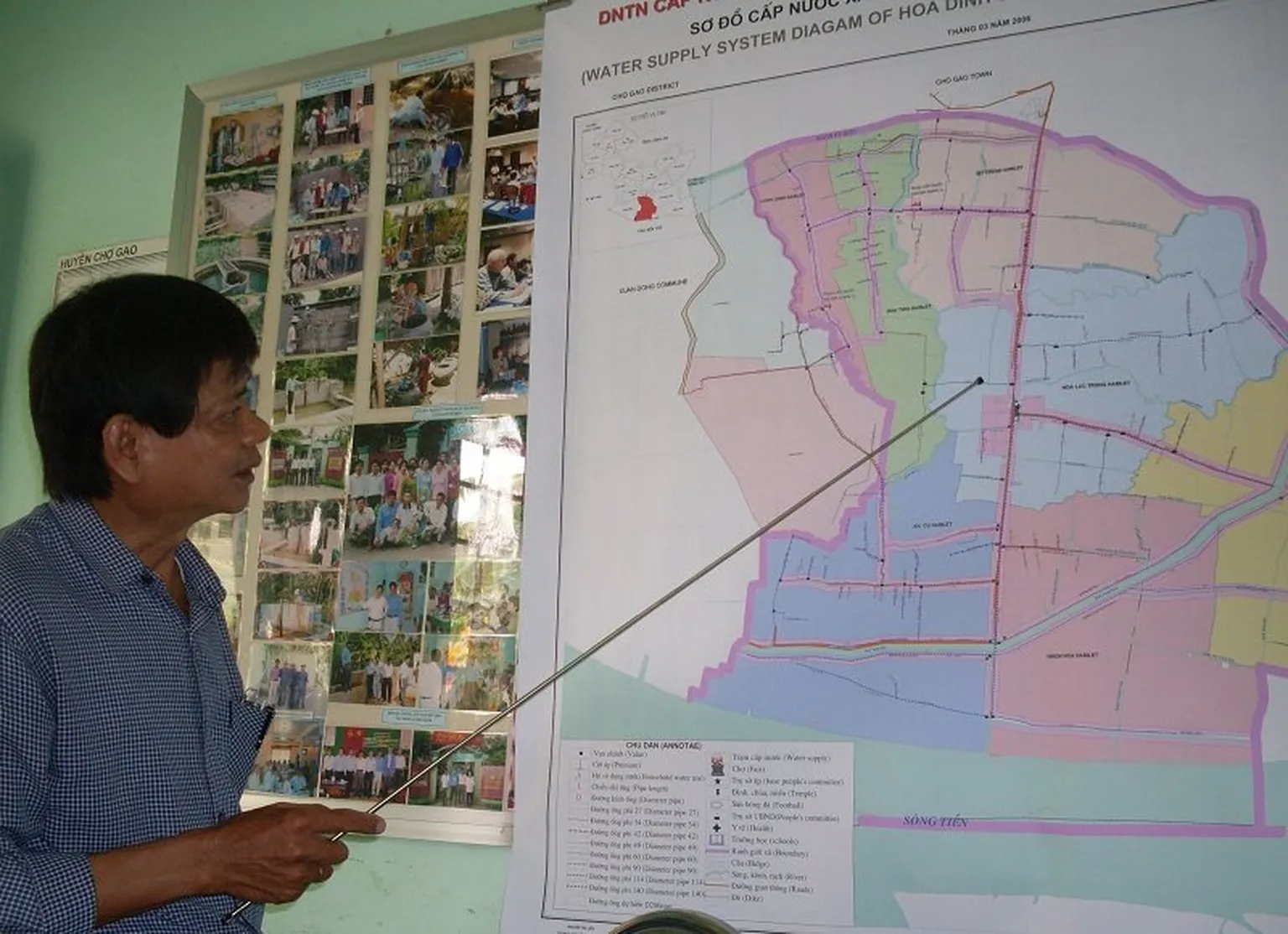 Private piped water services scheme map in Mekong, Vietnam (ISF-UTS/J. Willetts)