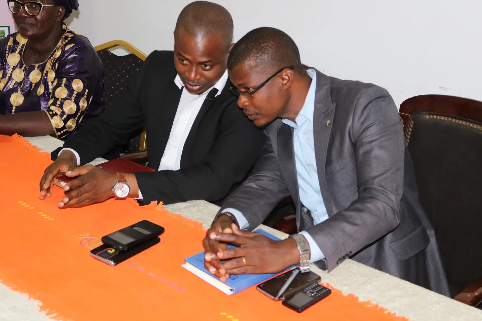 Félicité KAMBOU (CSO rep.), Dissan Boureima Gnoumou,Mahamadou Badiel.
