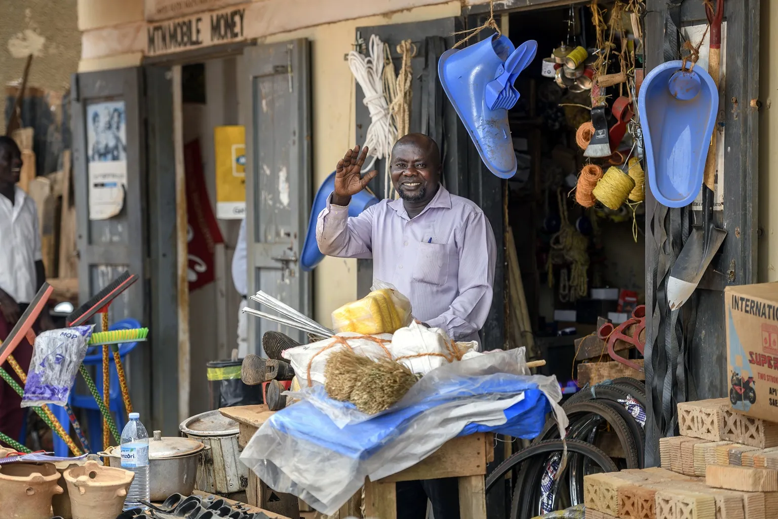 Sanitation entrepreneur in rural Uganda