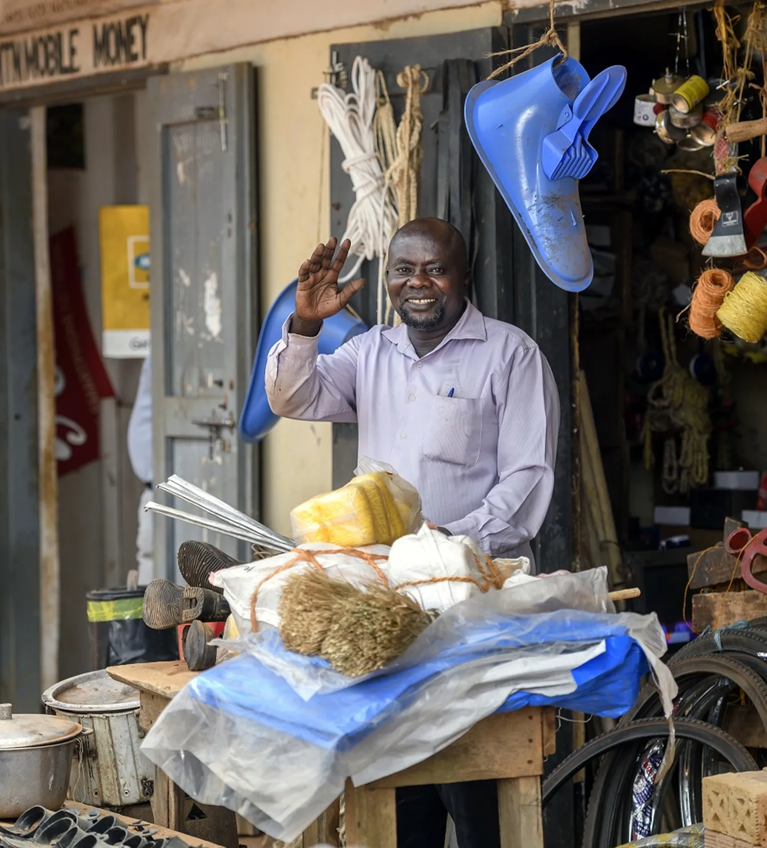 Sanitation entrepreneur in rural Uganda