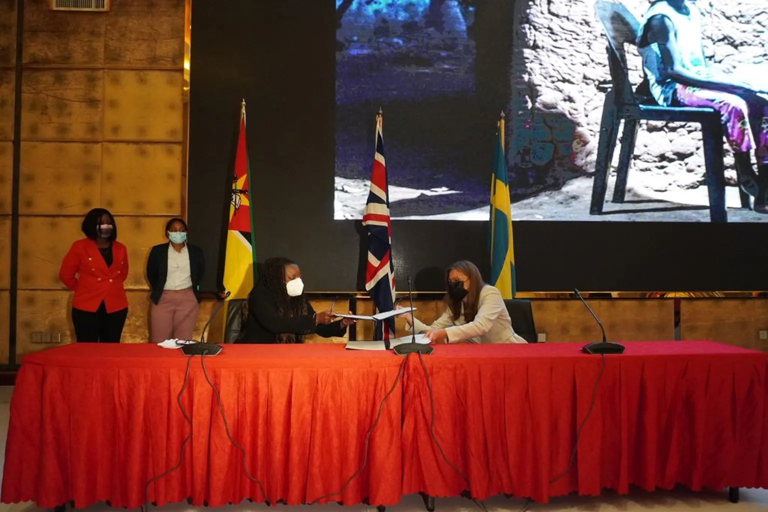 Image of the signing event