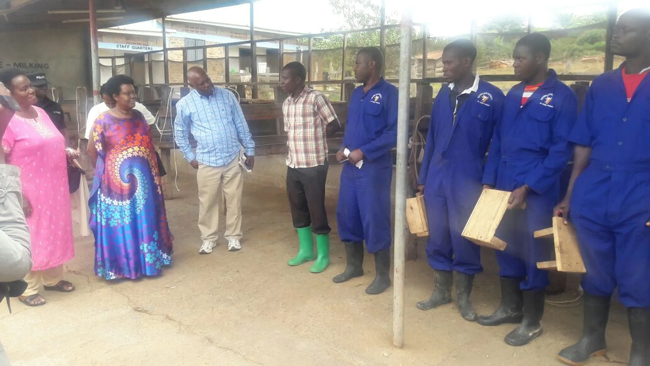 Hon. Joy Kabatsi visits Rubyerwa Dairy, one of the the training farms