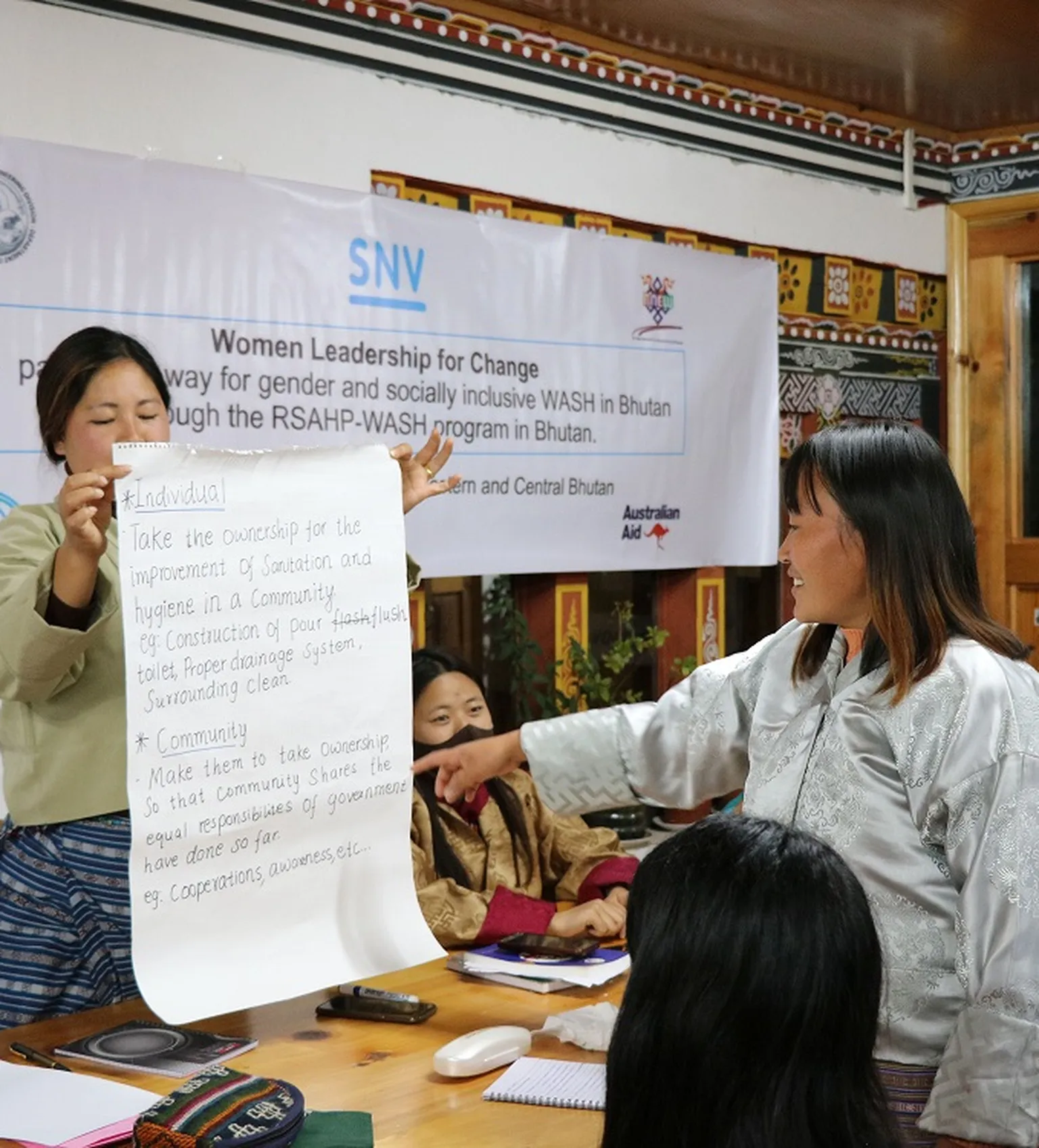 Leadership for change training in action (Photo: SNV Bhutan)