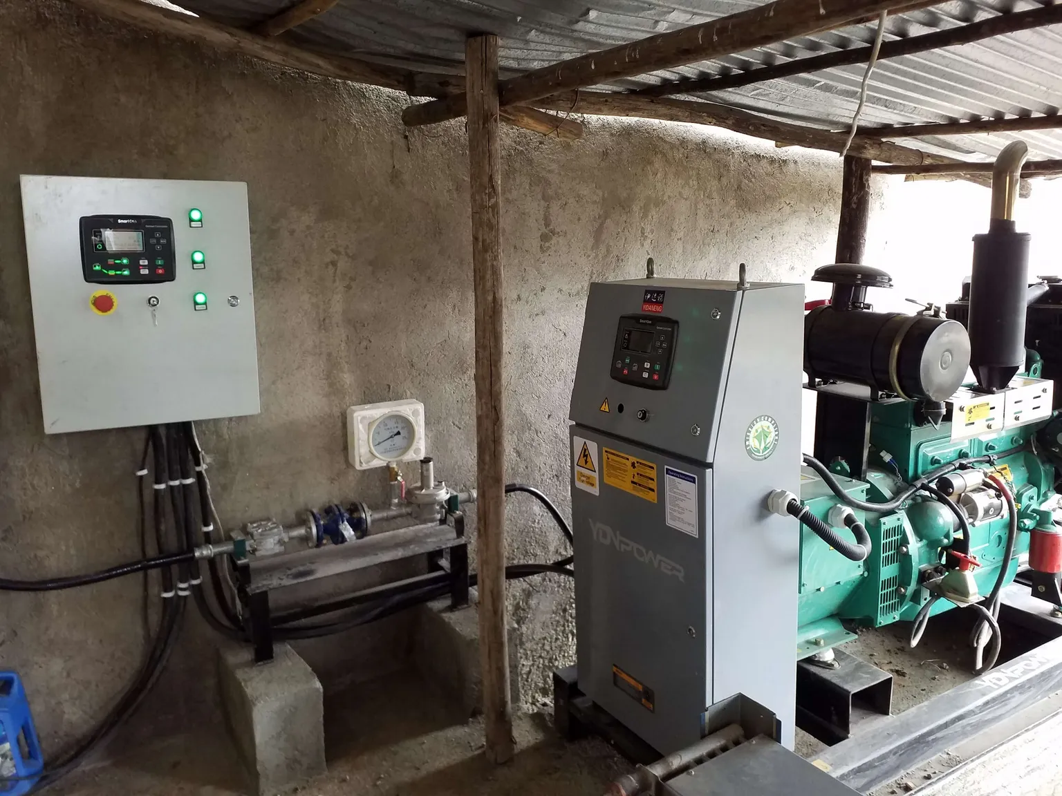 Image of the production of electricity from biogas