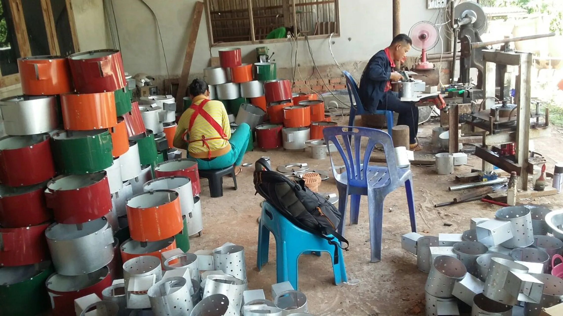 Mr. Lort’s stove production centre in Vientiane, Laos