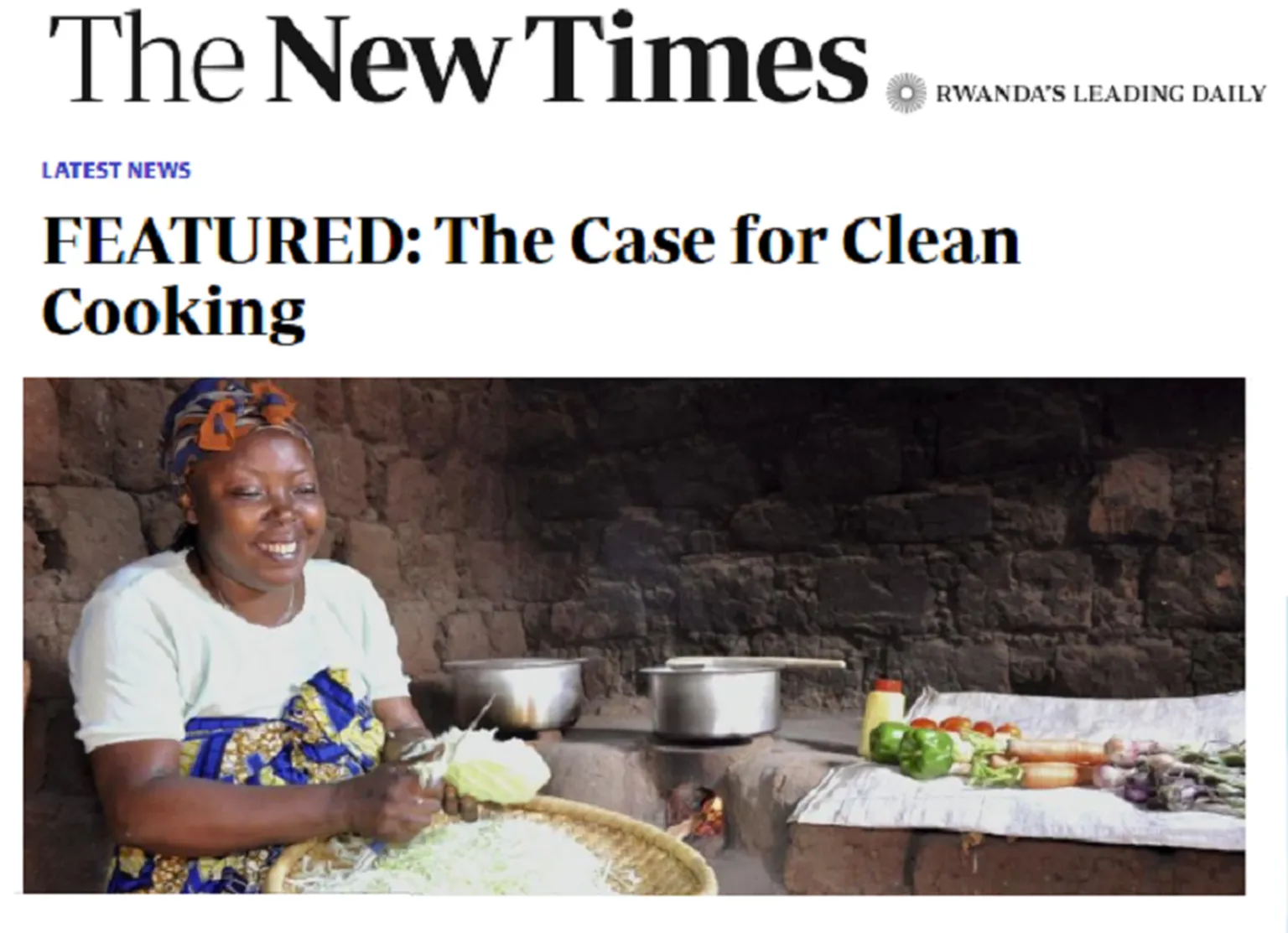 The Case for Clean Cooking - Article Rwandan New Times