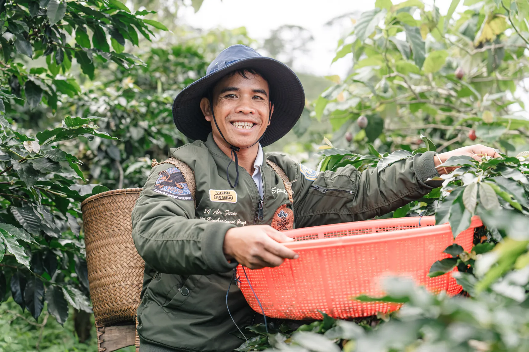 A coffee farmer in Vietnam