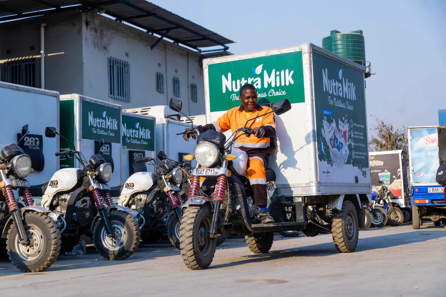 Man delivering nutra milk