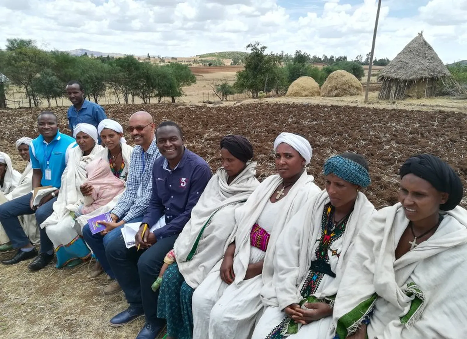 SNV staff and government officials dialogue with kebele female sanitation group