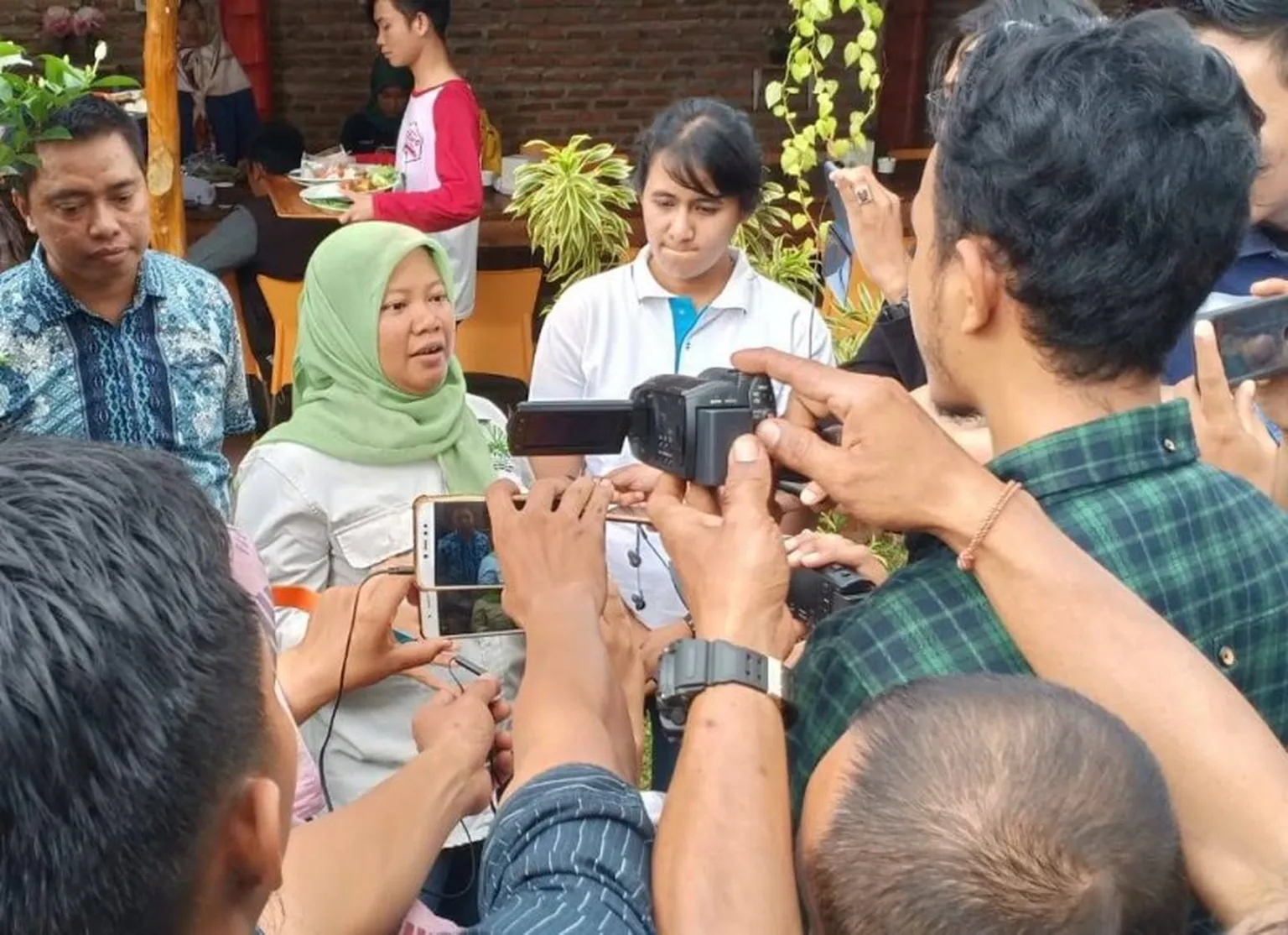 CSO representative during a media engagement, in Lampung, Indonesia.