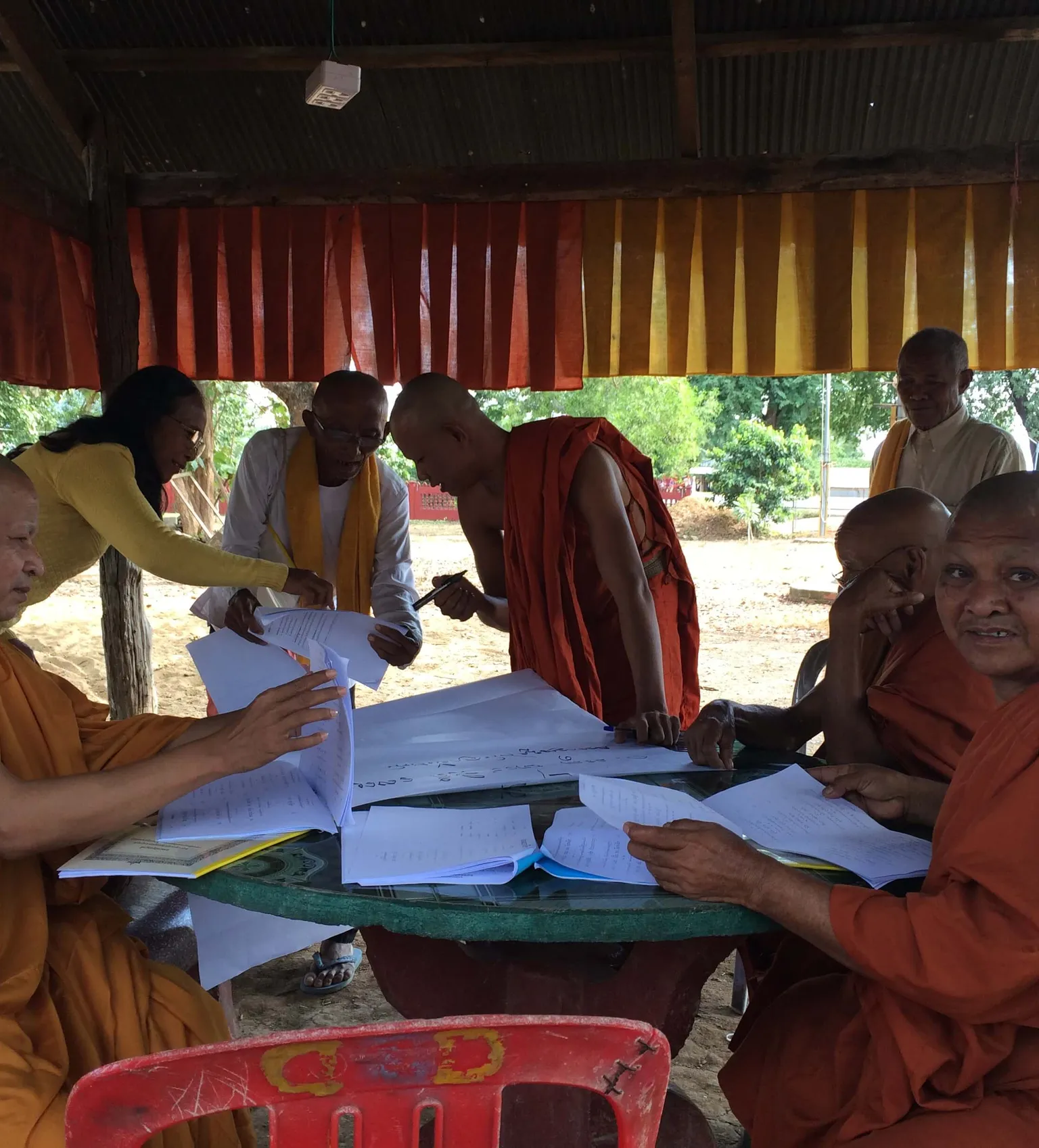 Religious leaders planning for sanitation and hygiene promotion