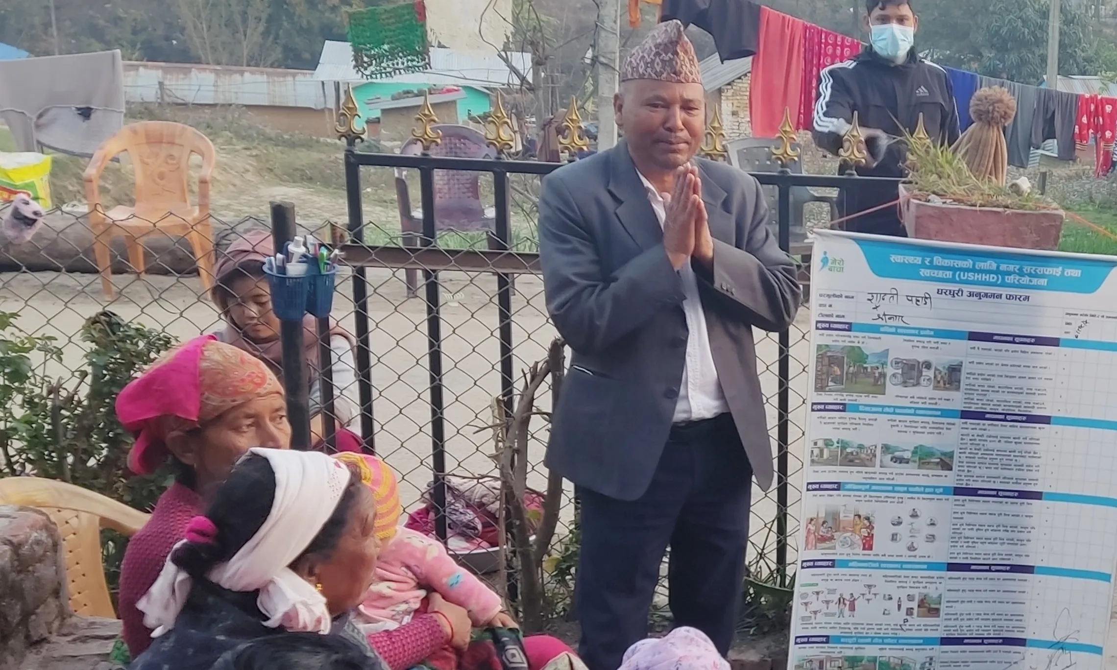 WASH behavioural change communications campaign in a village