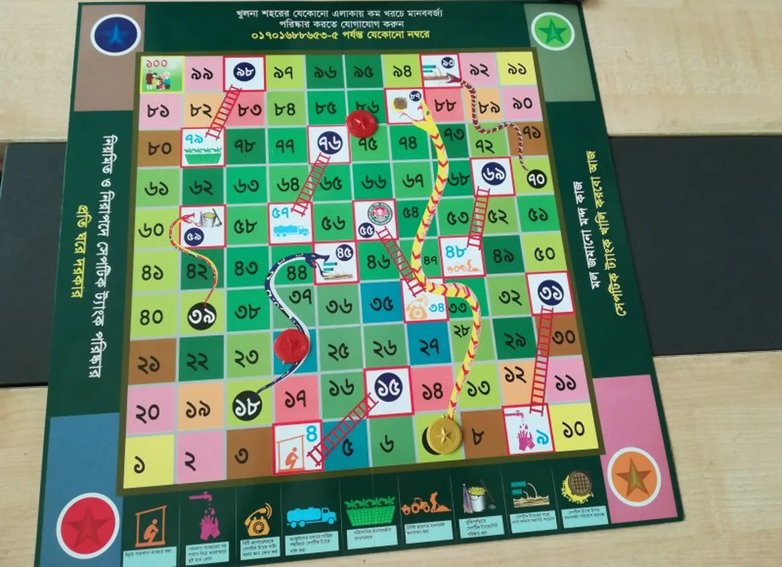 Up close and personal: SNV snakes and ladders BCC game.