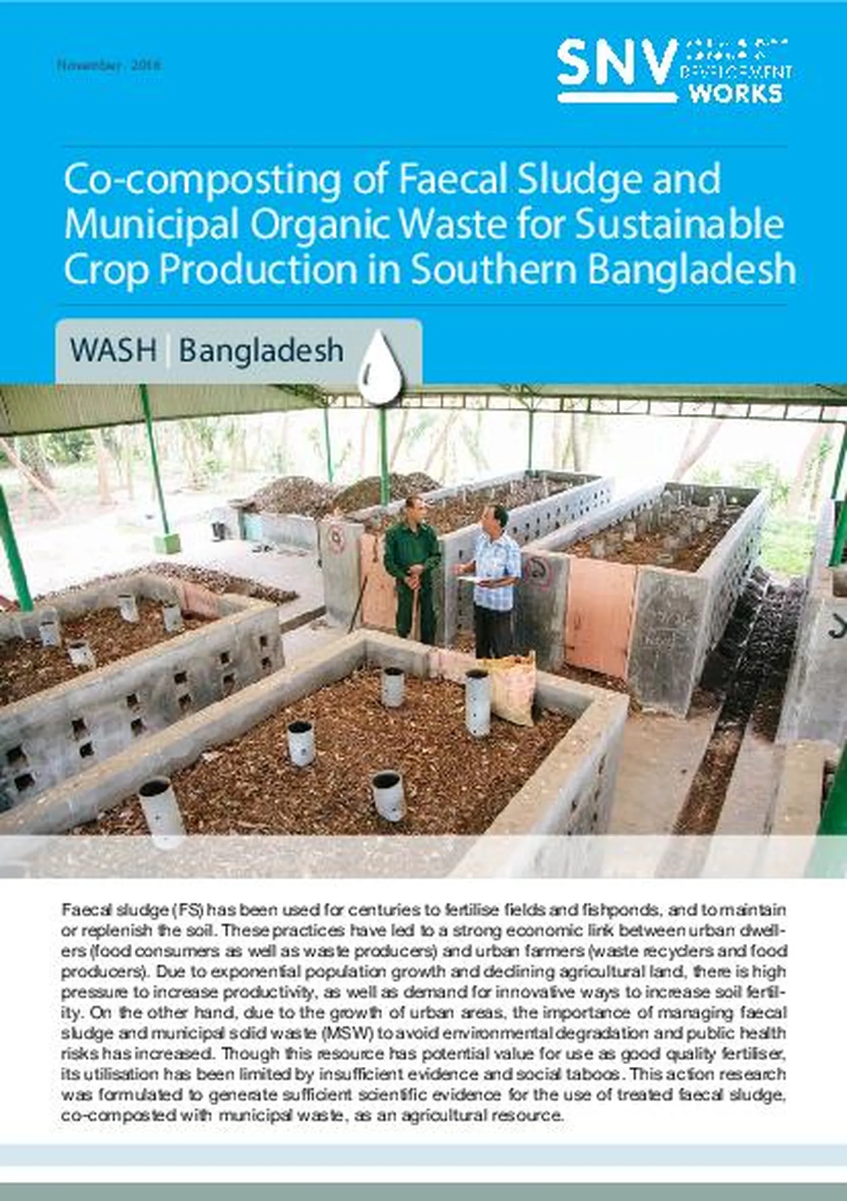 Co-composting of faecal sludge and municipal organic waste for sustainable crop production