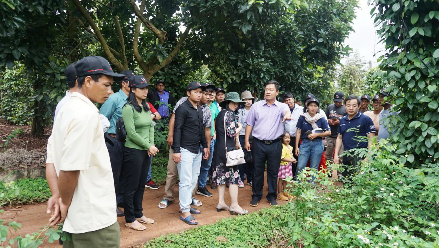 The group visited a coffee farm in Krong Nang district, Dak Lak province
