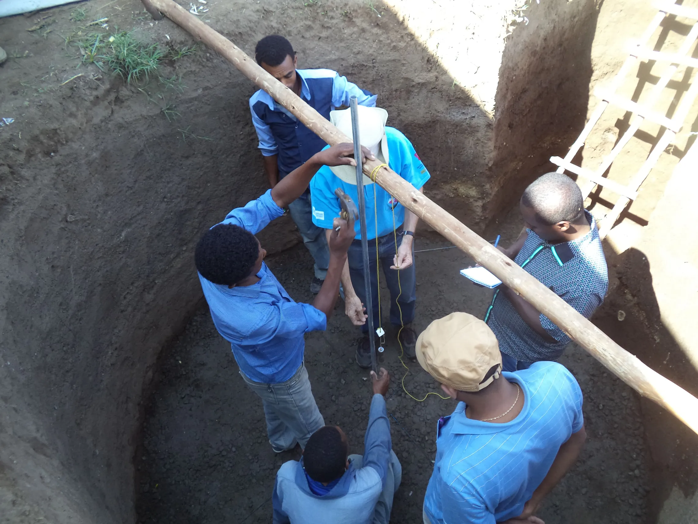 Bio-digester masons have taken training on new digester model construction