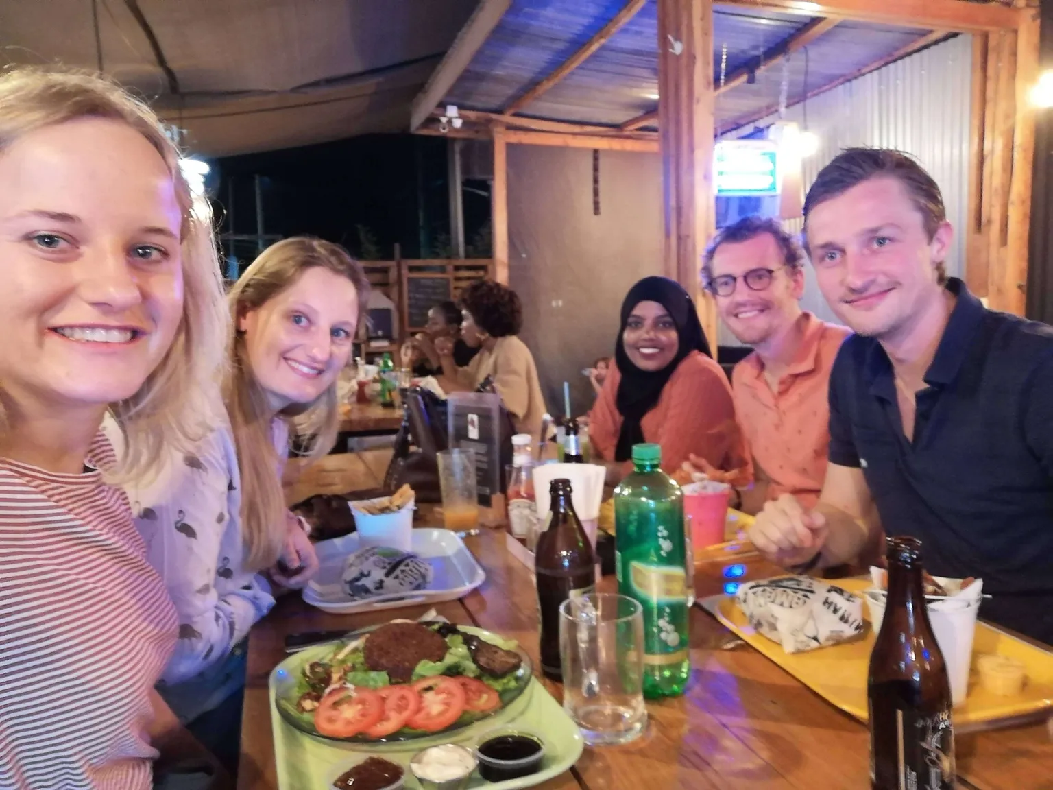 Enjoying a lunch with fellow young experts