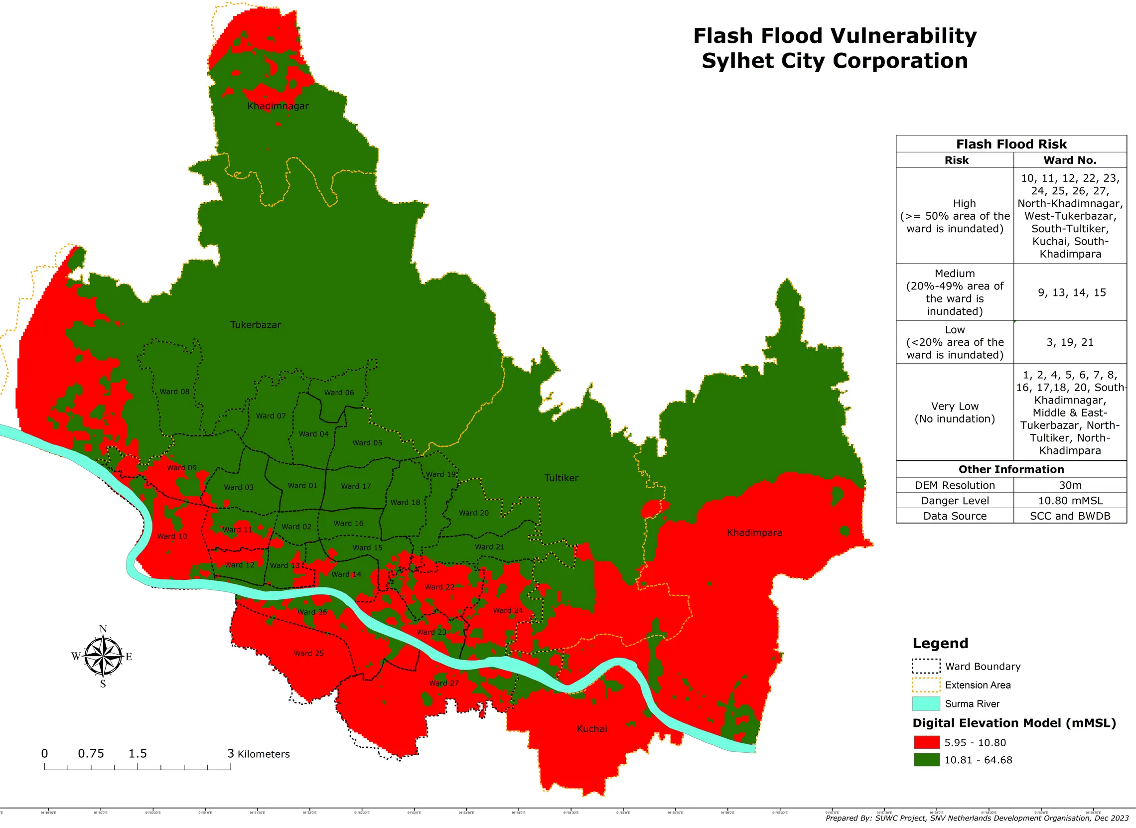 Mapping out flash flood risks in Sylhet Bangladesh