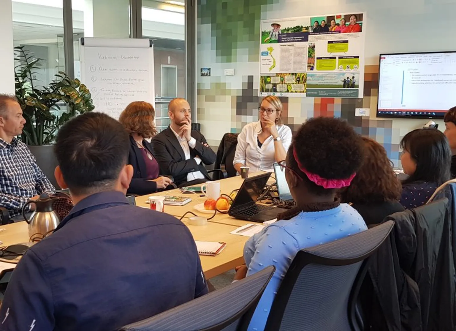 Representatives of the Dutch Ministry of Foreign Affairs join a workshop session
