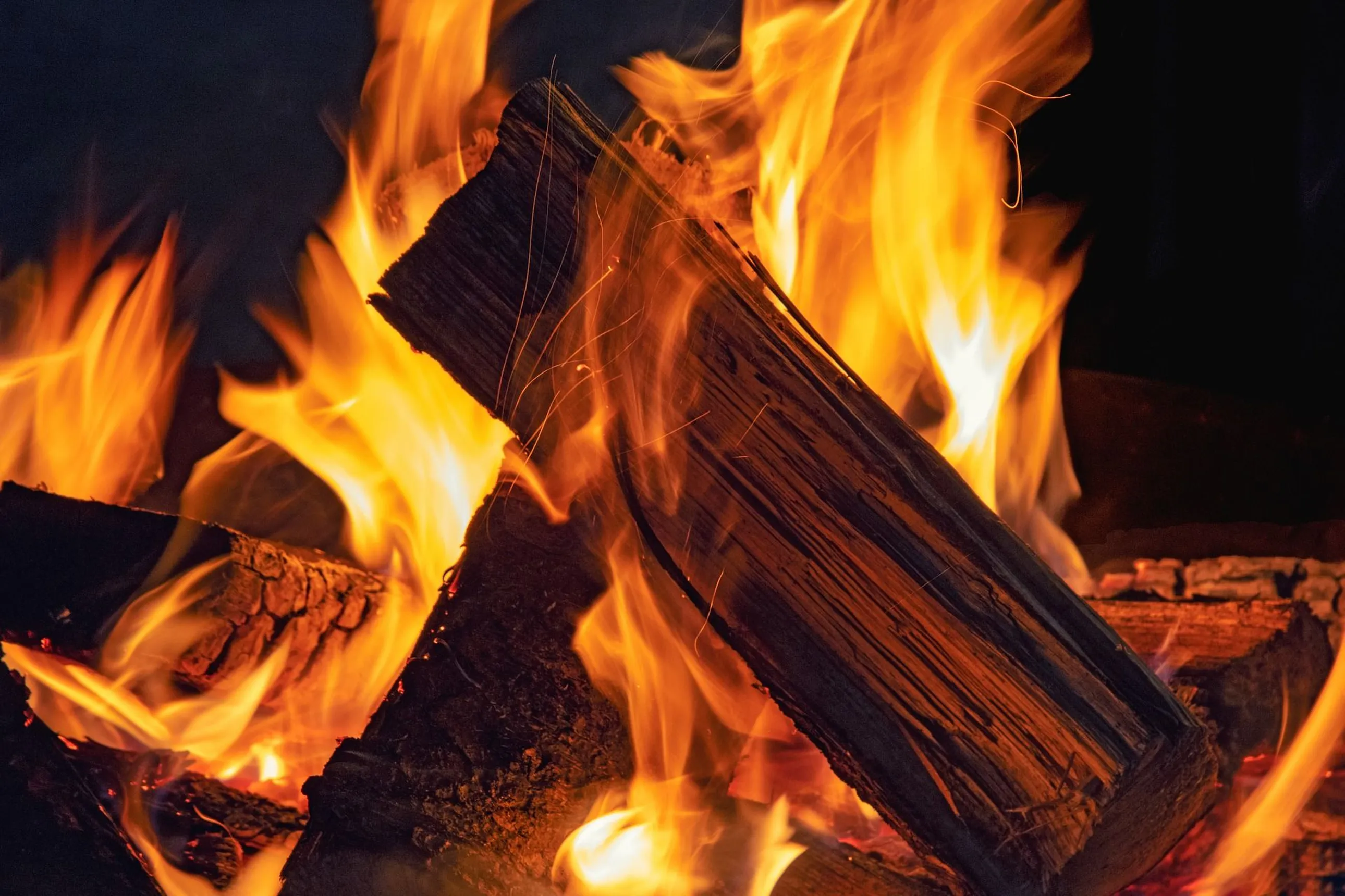 An image of an open fire 