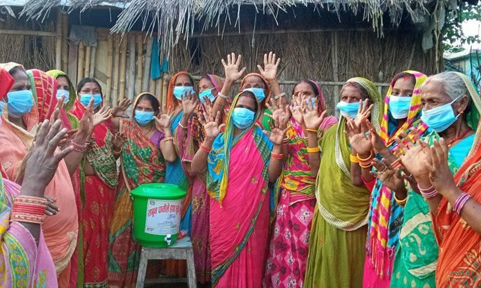 Dalit community in Ramnagar participate during Global Handwashing Day celebration, 2021 (Photo: SNV/Usha Devi Sahane)