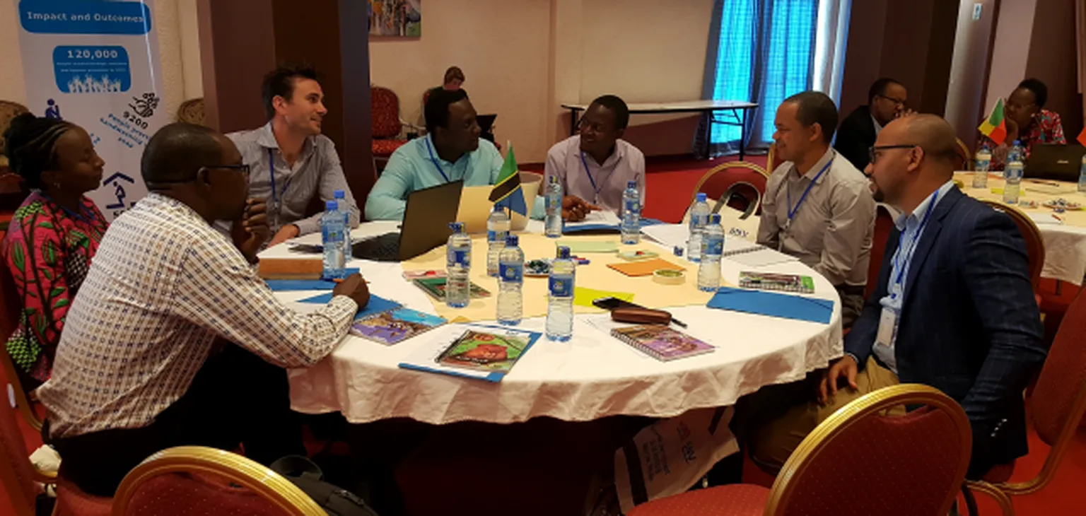 Group of people at meeting