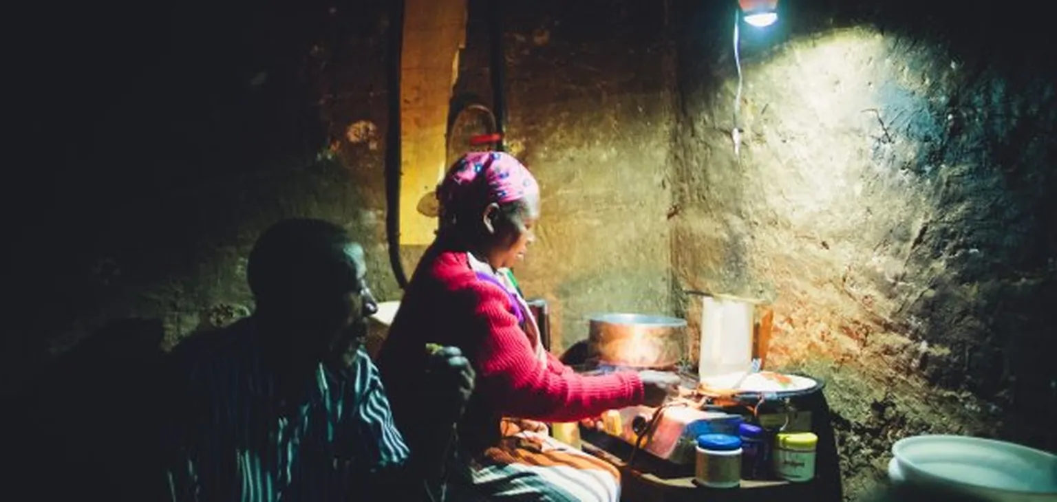 Woman in hut