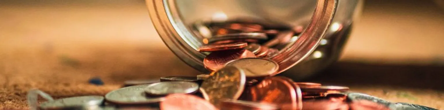 Jar with coins