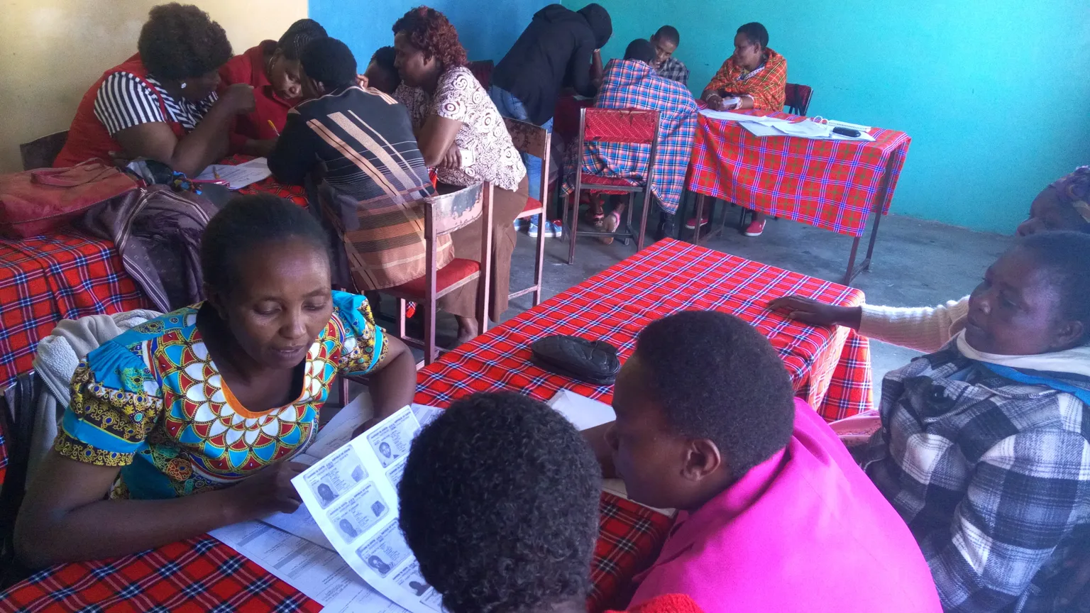 Filling baseline data by the Amani Self Help Group, Ololulunga Ward Narok South