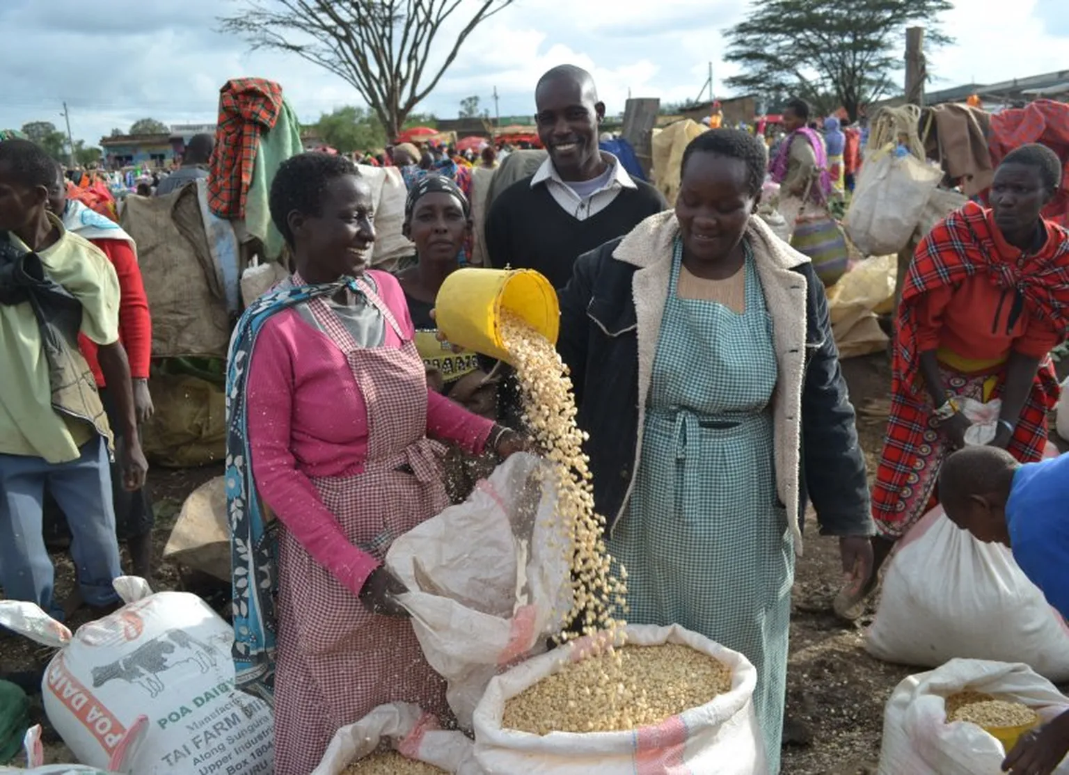 People on market