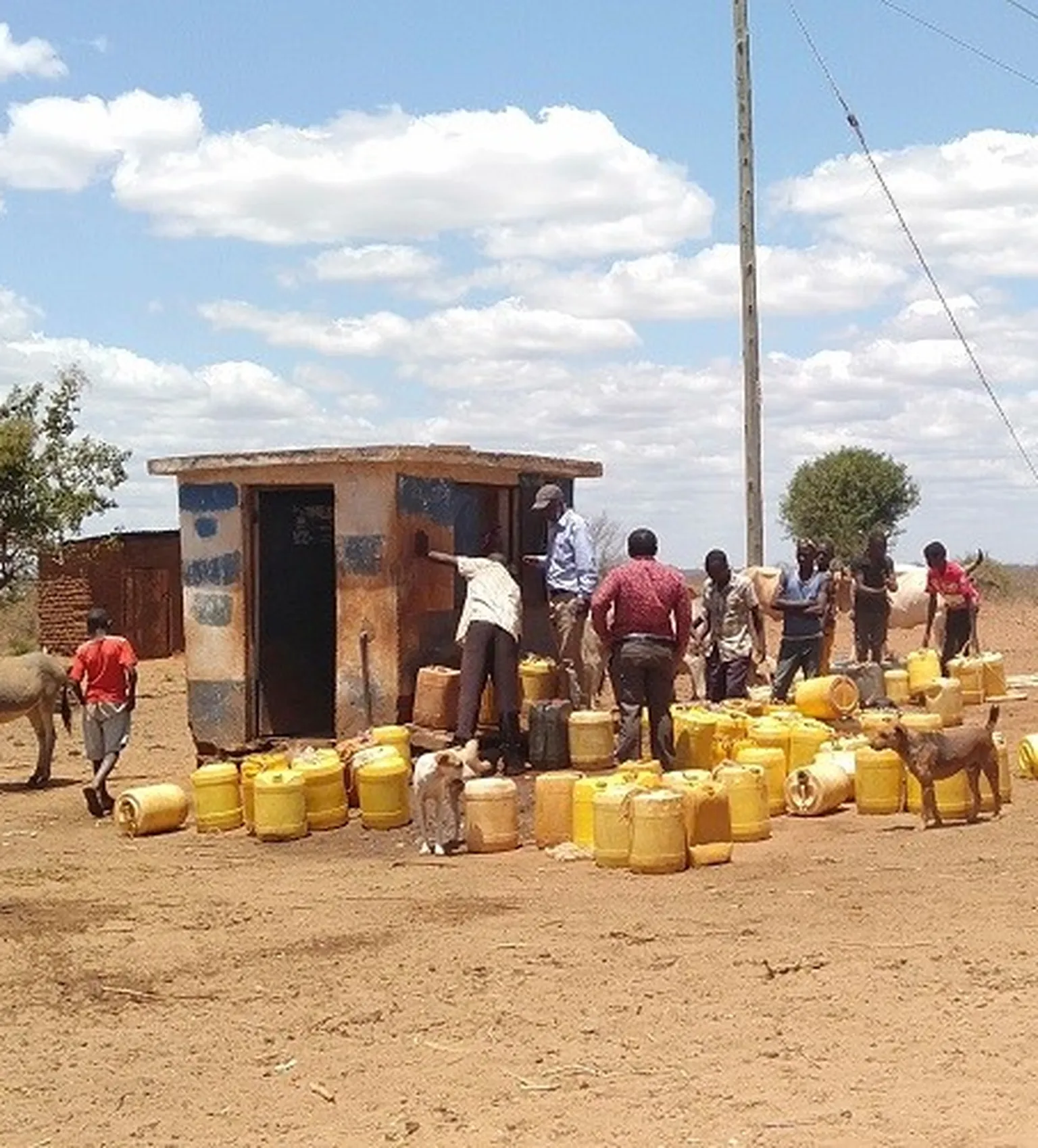 Water collection in rural Kenya