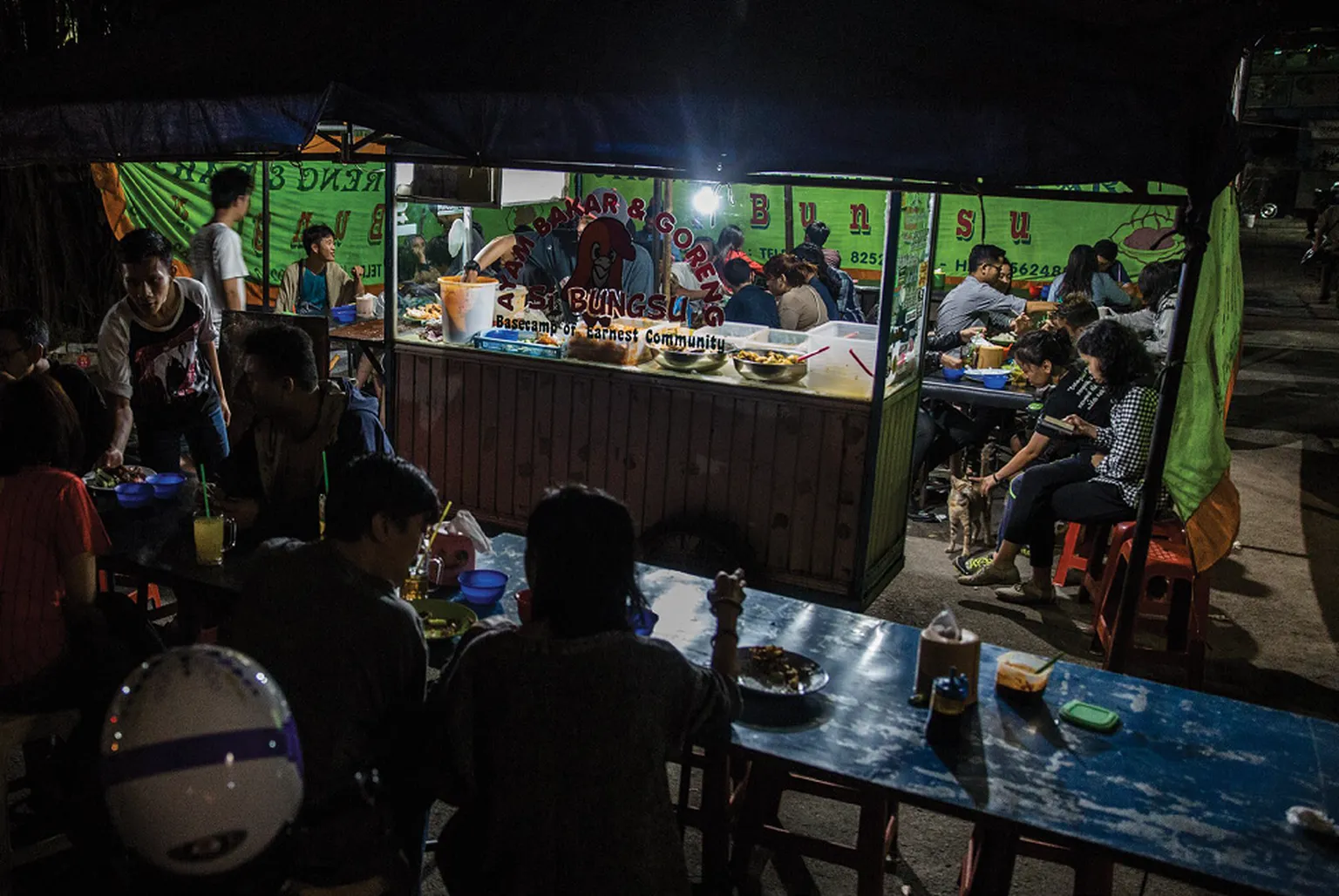 An informal market in Indonesia