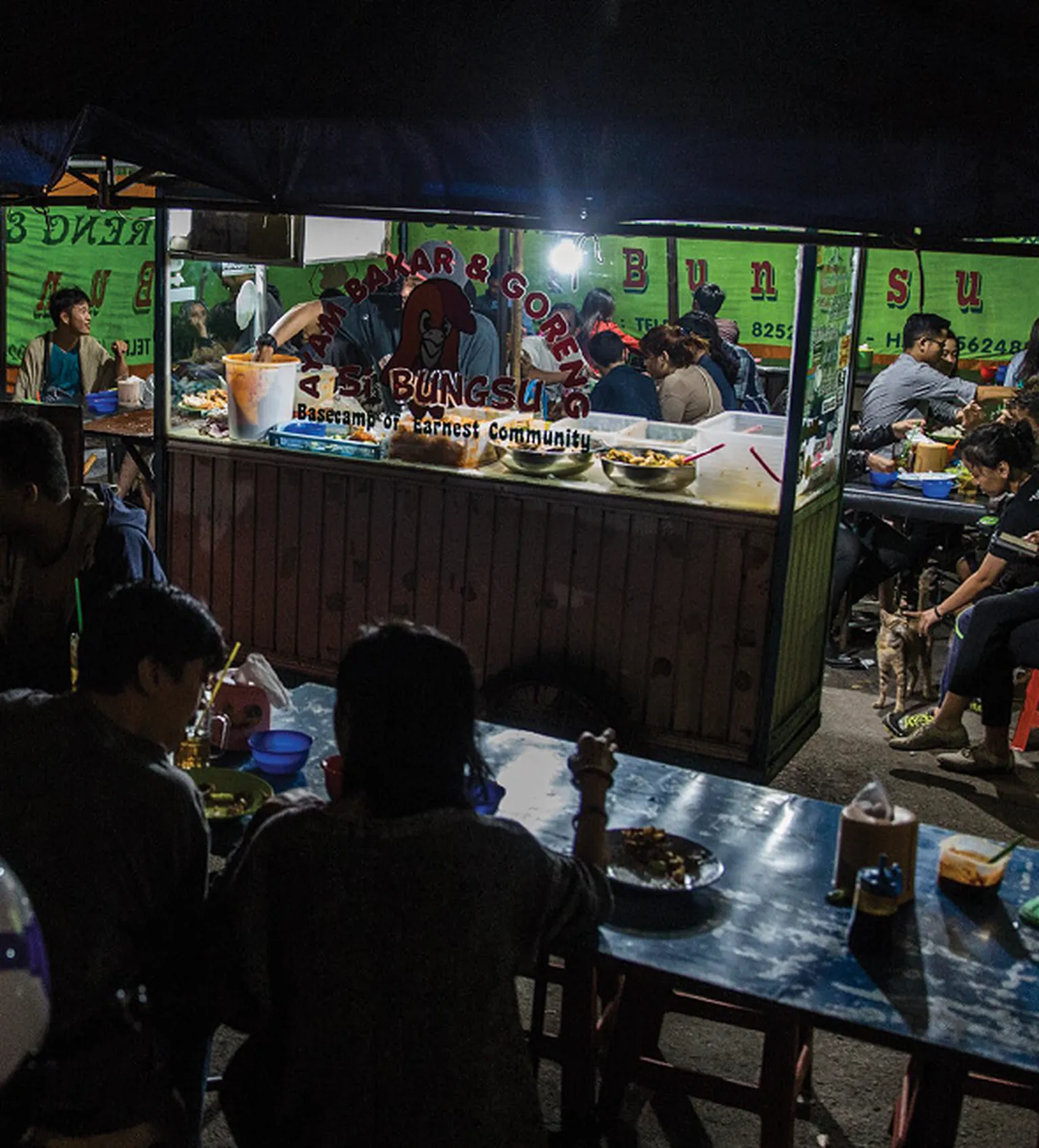 An informal market in Indonesia