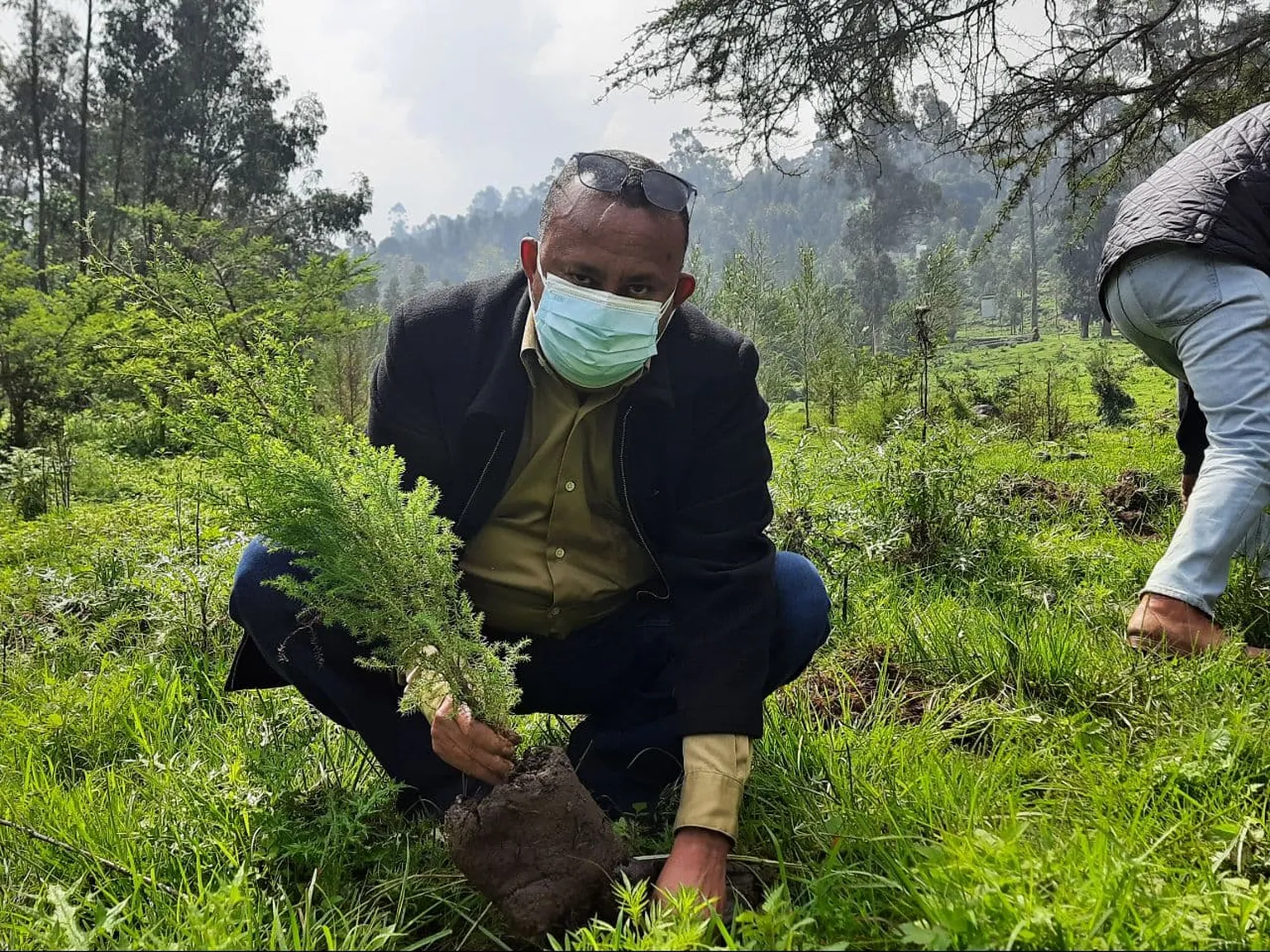 Planting trees in Ethiopia 