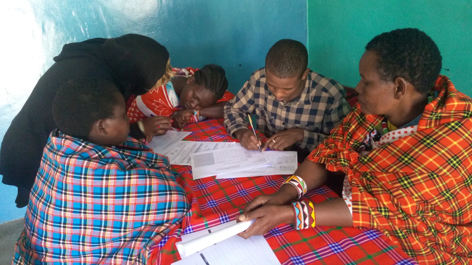 Filling baseline data by Olgilai Lekule Women Group, Ololulunga Ward Narok South